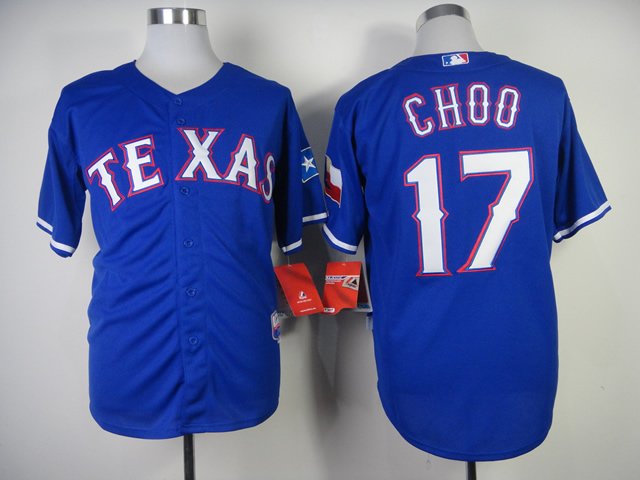 Men Texas Rangers #17 Cruz Blue MLB Jerseys->texas rangers->MLB Jersey